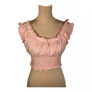 A Father’s Love Rose Pink Crop Top Large